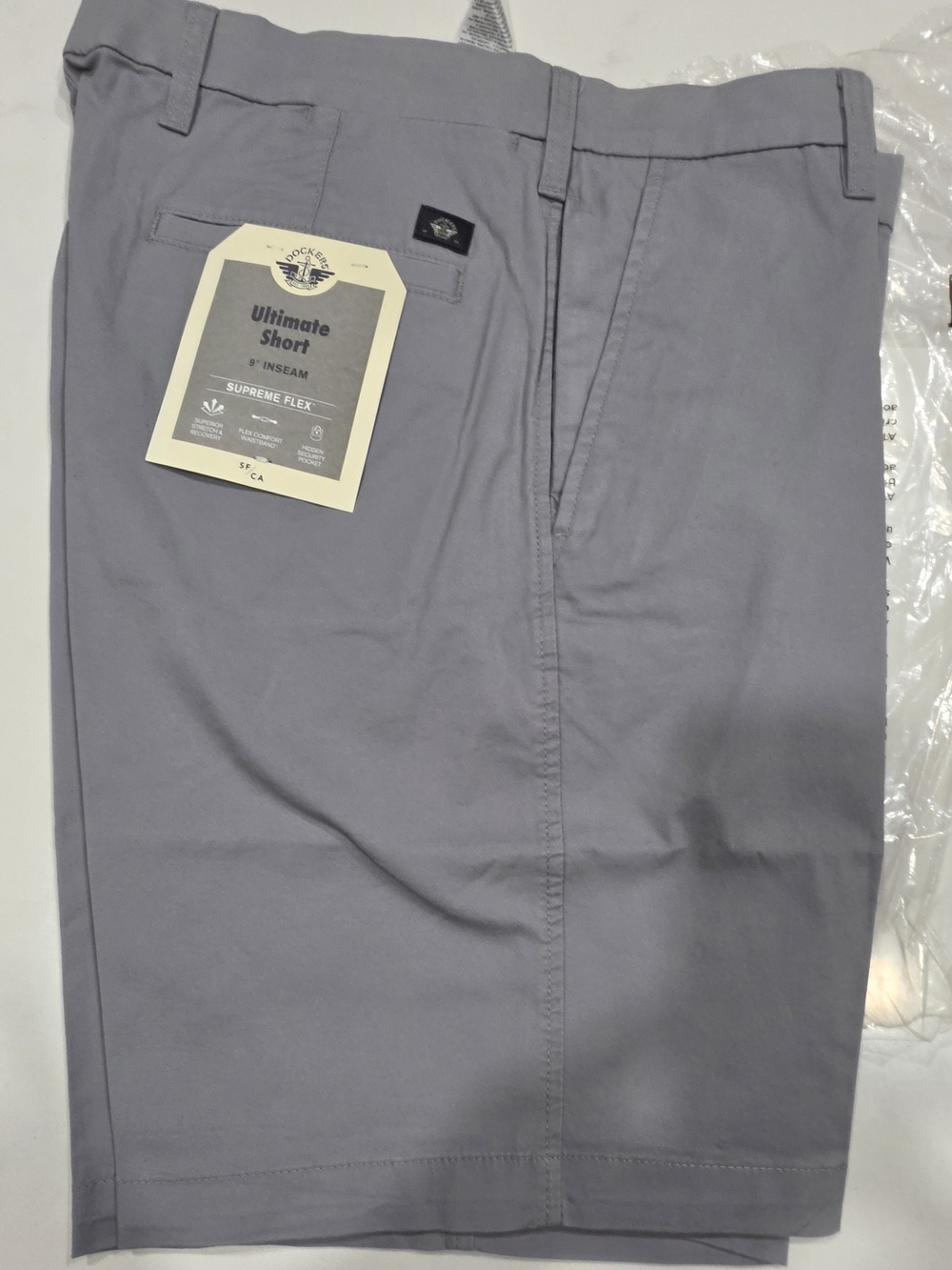 Dockers Men's Flat Front Shorts in Gray